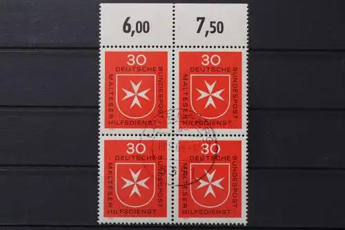 Deutschland (BRD), MiNr. 600, Viererblock, Oberrand, gestempelt - 660409