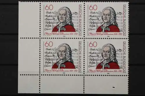 Deutschland, MiNr. 1085, 4er Block, Ecke li. unten, postfrisch - 642696