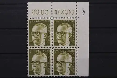 Deutschland, MiNr. 644, Viererblock, Ecke rechts oben, postfrisch - 661959