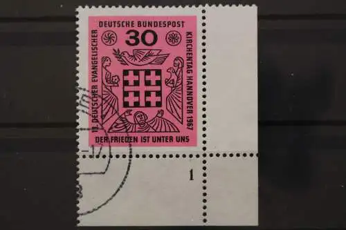 Deutschland (BRD), MiNr. 536. Ecke rechts unten, FN 1, gestempelt - 645831