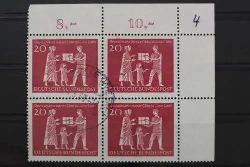 Deutschland (BRD), MiNr. 390, Viererblock, Ecke rechts oben, gestempelt - 645123