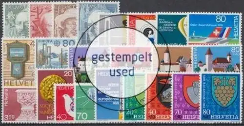 Schweiz, MiNr. 1146-1168, Jahrgang 1979, gestempelt - 201607