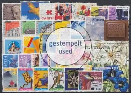 Schweiz, MiNr. 1746-1777, Jahrgang 2001, gestempelt - 201627