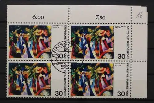 Deutschland (BRD), MiNr. 816, Viererblock, Ecke rechts oben, EST - 661415