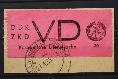 DDR, Dienstmarken D, MiNr. 2 PLF I, Briefstück - 647219