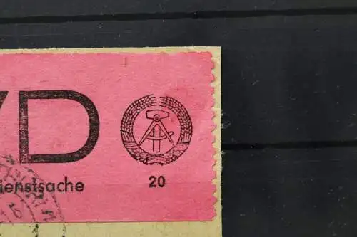 DDR, Dienstmarken D, MiNr. 2 PLF I, Briefstück - 647219