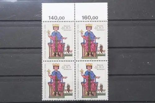 Deutschland, MiNr. 1738, Viererblock, Oberrand, postfrisch - 662087