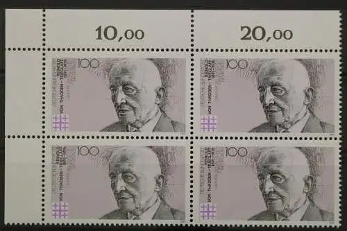 Deutschland, MiNr. 1556, 4er Block, Ecke links oben, postfrisch - 645668