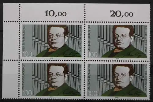 Deutschland, MiNr. 1529, 4er Block, Ecke links oben, postfrisch - 645677