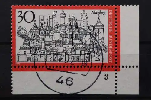 Deutschland (BRD), MiNr. 678, Ecke rechts unten, FN 3, gestempelt - 646910