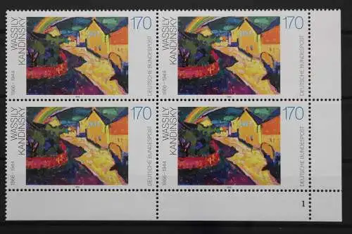 Deutschland, MiNr. 1619, 4er Block, Ecke re. u., FN 1, postfrisch - 645628