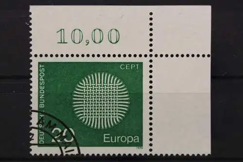 Deutschland (BRD), MiNr. 620, Ecke rechts oben, gestempelt - 646660