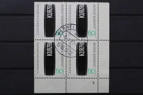 Deutschland, MiNr. 1003, 4er Block, Ecke rechts unten, FN 2, gestempelt - 650433