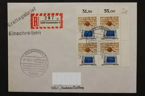 Deutschland (BRD), MiNr. 1224. Viererblock, Ecke rechts oben, EST - 648986