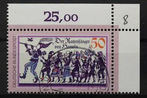 Deutschland (BRD), MiNr. 972, Ecke rechts oben, gestempelt - 650485