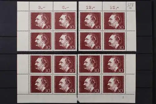 Deutschland, MiNr. 528, alle 4 Eckrandvierer, FN 2, postfrisch - 649742