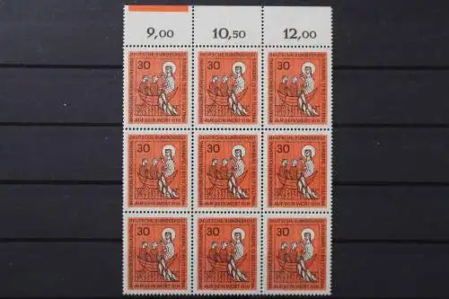 Deutschland (BRD), MiNr. 515 PLF IV, 9er Block, postfrisch - 649760