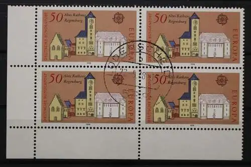 Deutschland (BRD), MiNr. 970, Viererblock, Ecke links unten, EST - 650425