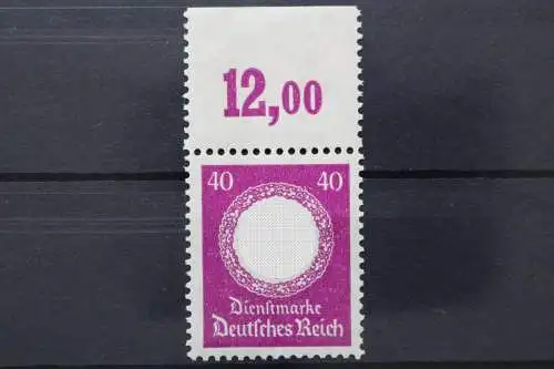 Deutsches Reich Dienst, MiNr. 142, Oberrand dgz, 12,00, postfrisch - 653115