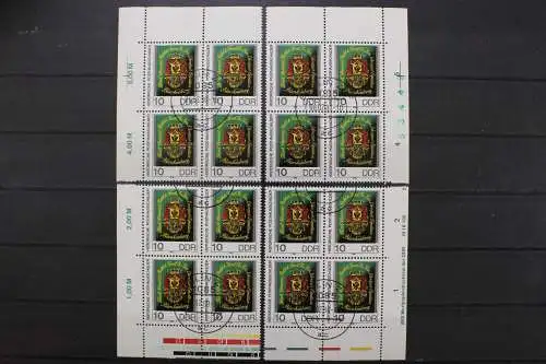 DDR, MiNr. 3302, Viererblock, alle 4 Ecken, DV 2, EST - 653291