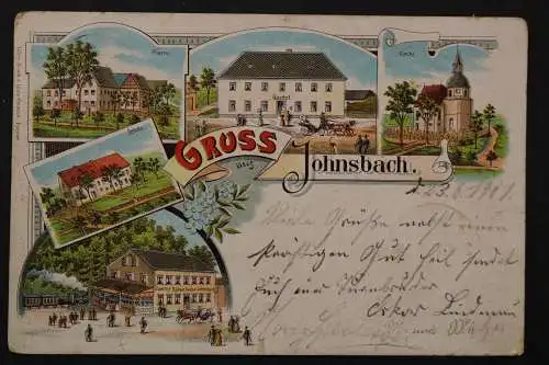 Johnsbach / Glashütte, Pfarre, Gasthof, Kirche, Schule, Bahnhof - 422842