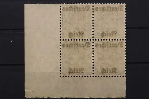 Deutsches Reich Dienst, MiNr. 59, 4er Block, Ecke re. u., postfrisch - 653159