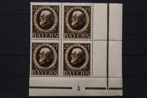 Bayern, MiNr. 109 I A, 4er Block, Ecke rechts unten, postfrisch - 653706