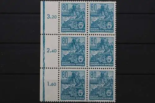 DDR, MiNr. 421, Sechserblock, linker Rand, postfrisch - 653388