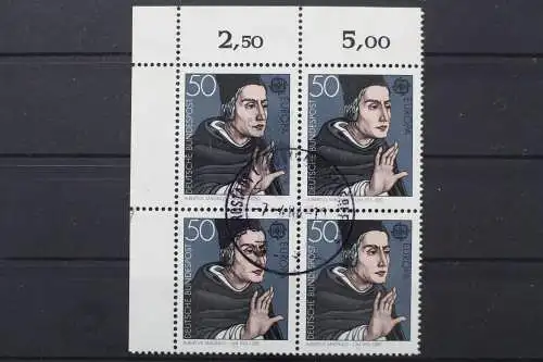 Deutschland (BRD), MiNr. 1049, 4er Block, Ecke links oben, gestempelt - 651389