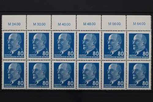 DDR, MiNr. 1331, Zwölferblock, Oberrand M, postfrisch - 653383