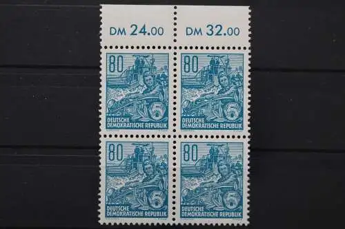 DDR, MiNr. 421, Viererblock, Oberrand 24,00/32,00, postfrisch - 653390