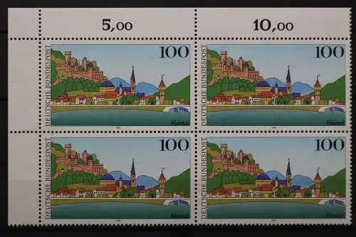 Deutschland, MiNr. 1744, Viererblock, Ecke links oben, postfrisch - 656262