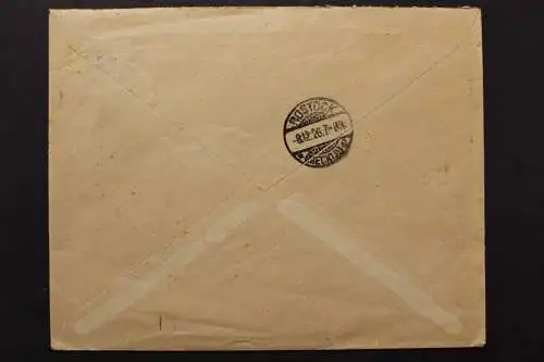 Deutsches Reich, MiNr. 396 auf R-Brief ab Güstrow nach Rostock, 8.12.26 - 511960