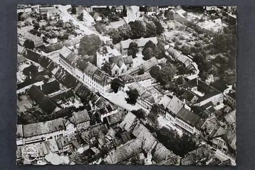 Königslutter, a. Elm, Stadtkirche mit Marktplatz, Luftbild - 423198