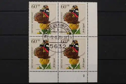 Deutschland, MiNr. 1203, Viererblock, Ecke re. unten, FN 2, gestempelt - 655468