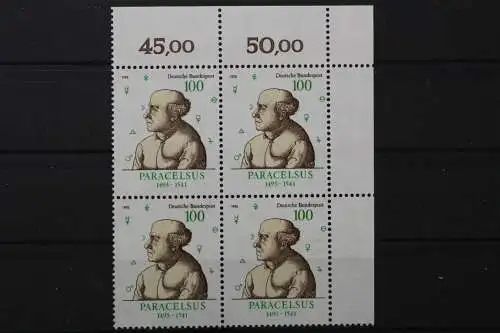 Deutschland, MiNr. 1704, Viererblock, Ecke re. oben, postfrisch - 656208