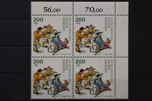 Deutschland, MiNr. 1730, Viererblock Ecke rechts oben, postfrisch - 656255