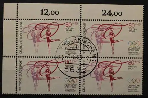 Deutschland (BRD), MiNr. 1207, Viererblock, Ecke links oben, gestempelt - 655465