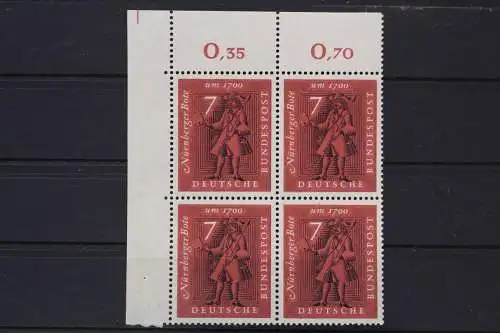 Deutschland, MiNr. 365, Viererblock, Ecke links oben, postfrisch - 656274