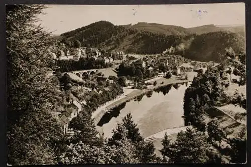 Eßbach über Schleitz, Landpoststempel auf Ansichtskarte - 511756