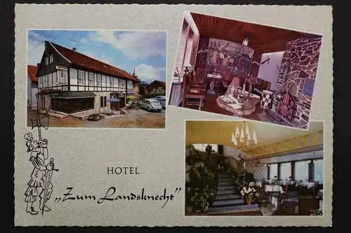 Heiningen, Kreis Goslar, Hotel "Zum Landsknecht", zwei Innenansichten - 421314