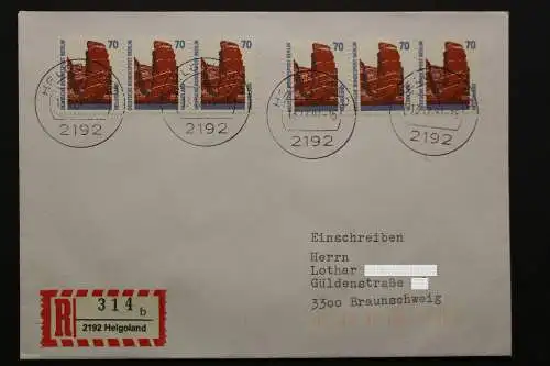 Berlin, MiNr. 874, zwei Dreierstreifen auf R-Brief - 511816