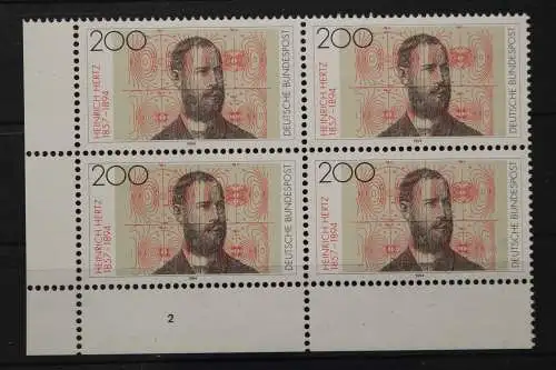 Deutschland, MiNr. 1710, 4er Block, Ecke li. u. FN 2, postfrisch - 656220