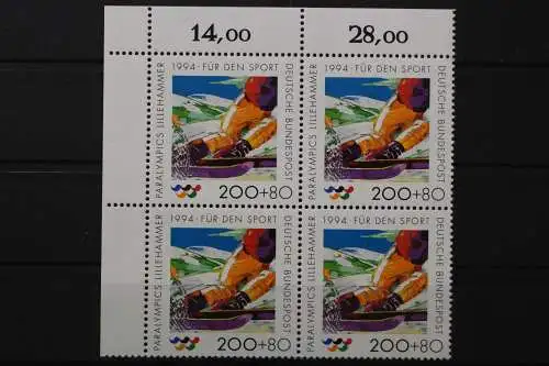 Deutschland, MiNr. 1720, Viererblock, Ecke li. oben, postfrisch - 656230