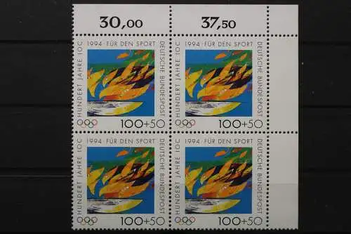 Deutschland, MiNr. 1719, Viererblock, Ecke re. oben, postfrisch - 656233