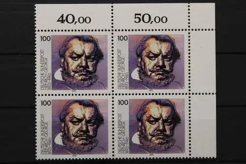 Deutschland, MiNr. 1689, 4er Block, Ecke rechts oben, postfrisch - 656055