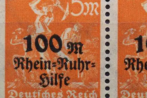 Deutsches Reich, MiNr. 258 PLF IX, 3er Streifen, postfrisch, BPP Signatur - 658616