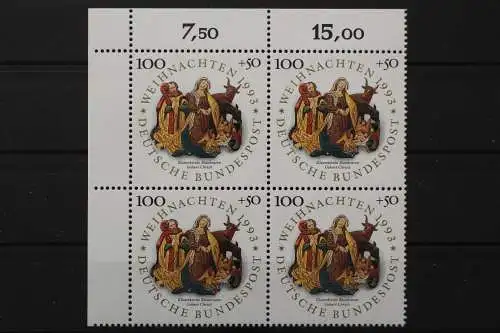 Deutschland, MiNr. 1708, Viererblock, Ecke li. oben, postfrisch - 656217