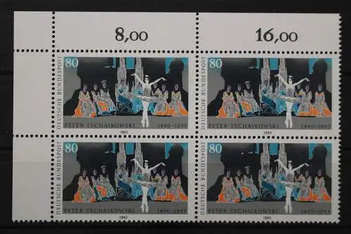 Deutschland, MiNr. 1702, Viererblock, Ecke li. oben, postfrisch - 656203