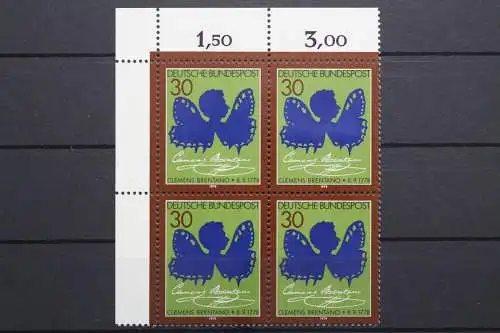 Deutschland, MiNr. 978, Viererblock, Ecke li. oben, postfrisch - 656806